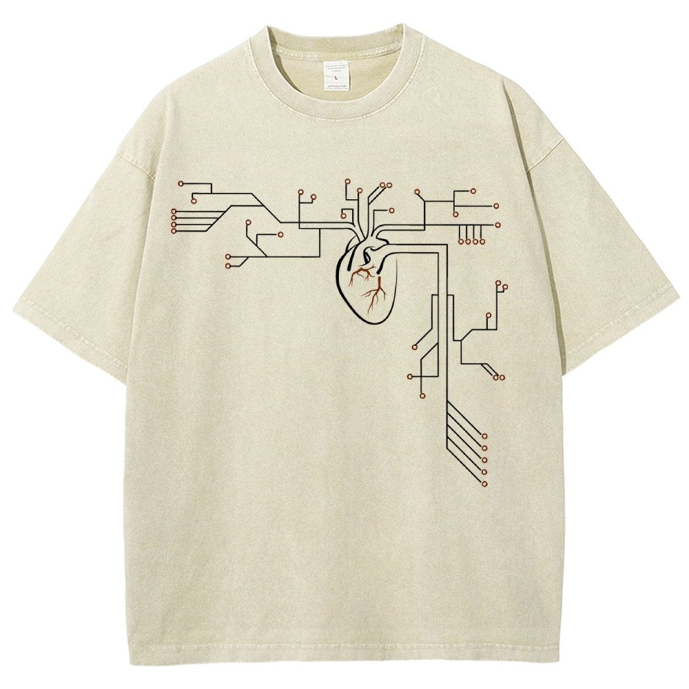 Circuit-ulatory System Vintage Distressed T-shirt