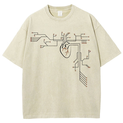 Circuit-ulatory System Vintage Distressed T-shirt