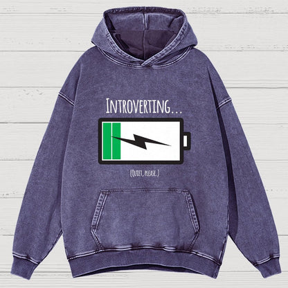 Introverting Vintage Distressed Hoodie
