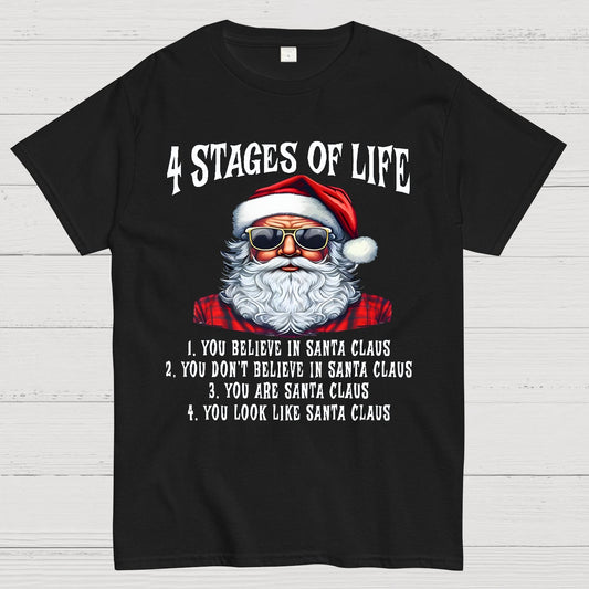 4 Stages Of Life Funny Christmas Geek T-Shirt
