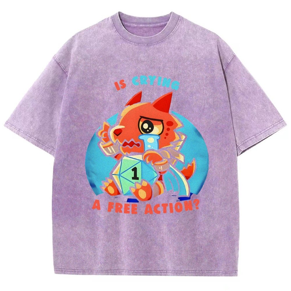 Dragon crying is a free action Vintage Distressed T-shirt