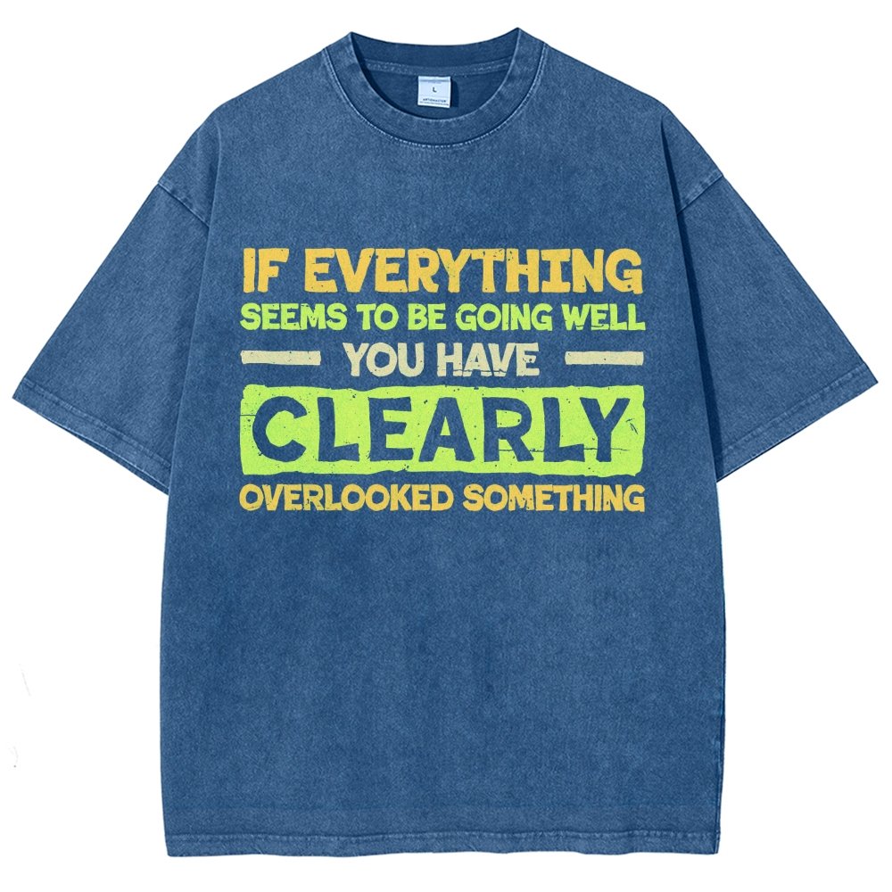 Clearly Overlooking Something Vintage Distressed T-shirt