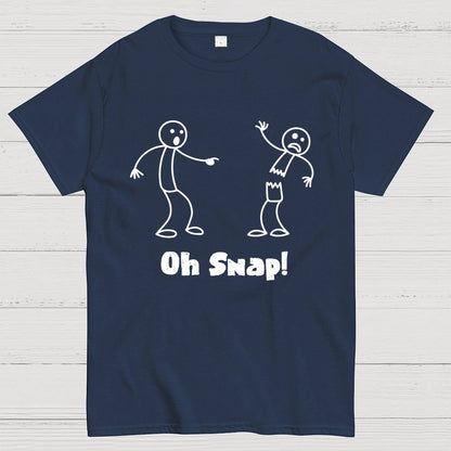 Oh Snap Funny Stick Figure Slogan Saying Geek T-Shirt