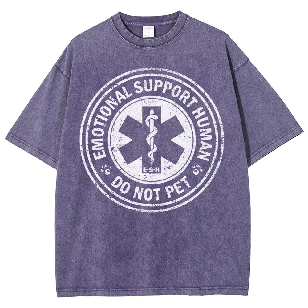 Emotional Support Human Vintage Distressed T-shirt