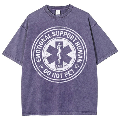 Emotional Support Human Vintage Distressed T-shirt