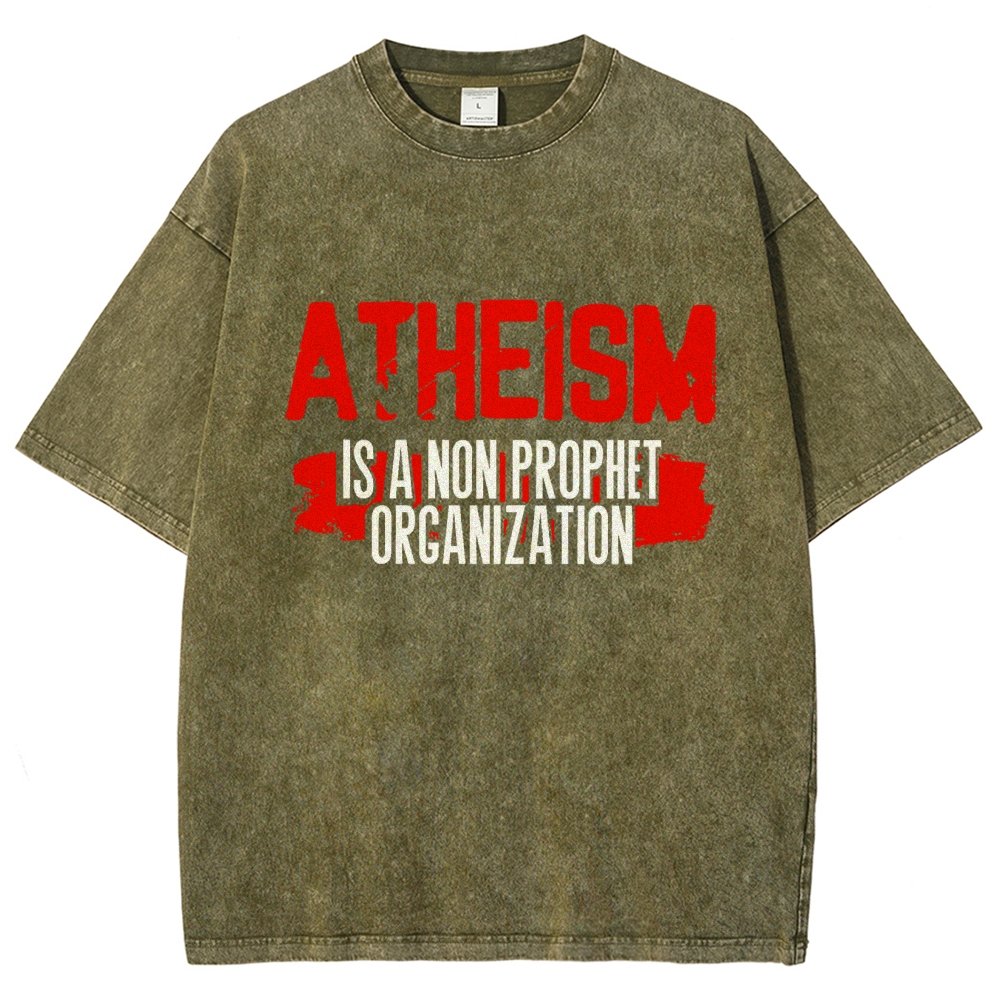 Atheism Is A Non-Prophet Organization Vintage Distressed T-shirt