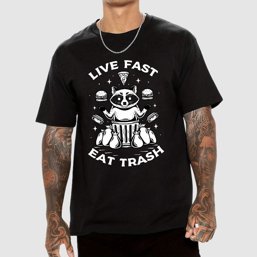 Live Fast Eat Trash Geek T-Shirt