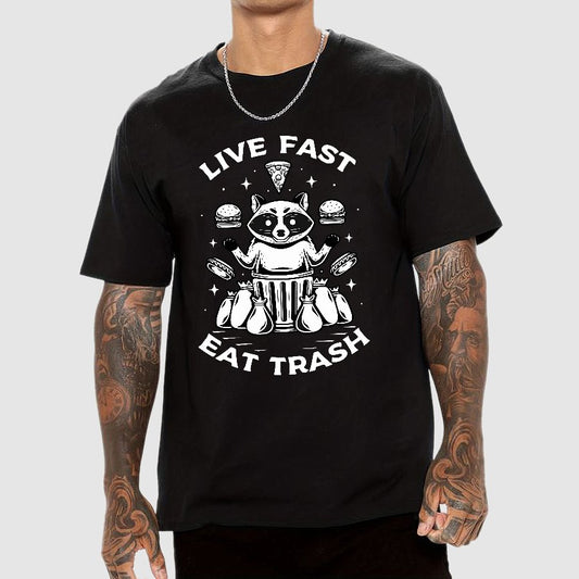 Live Fast Eat Trash Geek T-Shirt