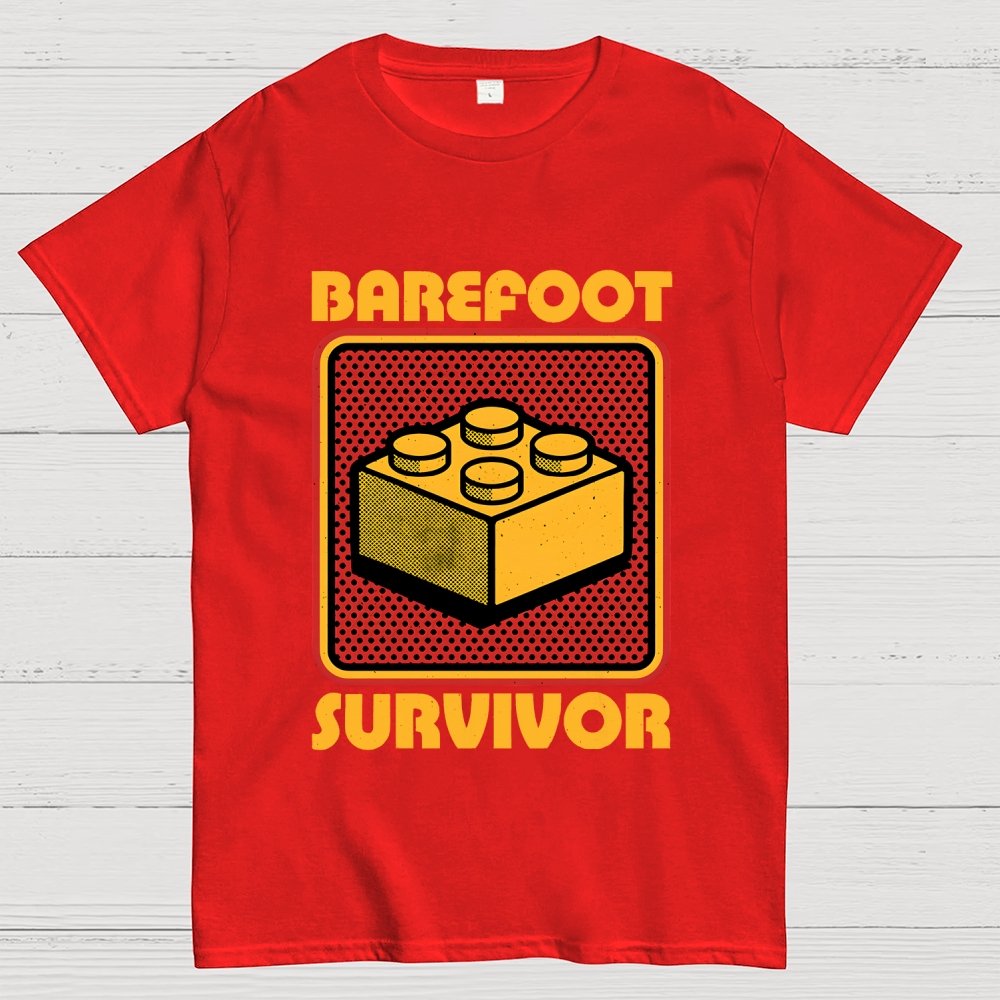 Foot Brick Survivor Geek T-Shirt