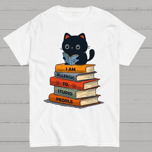 Allergic To Stupid People. Funny Geek T-Shirt