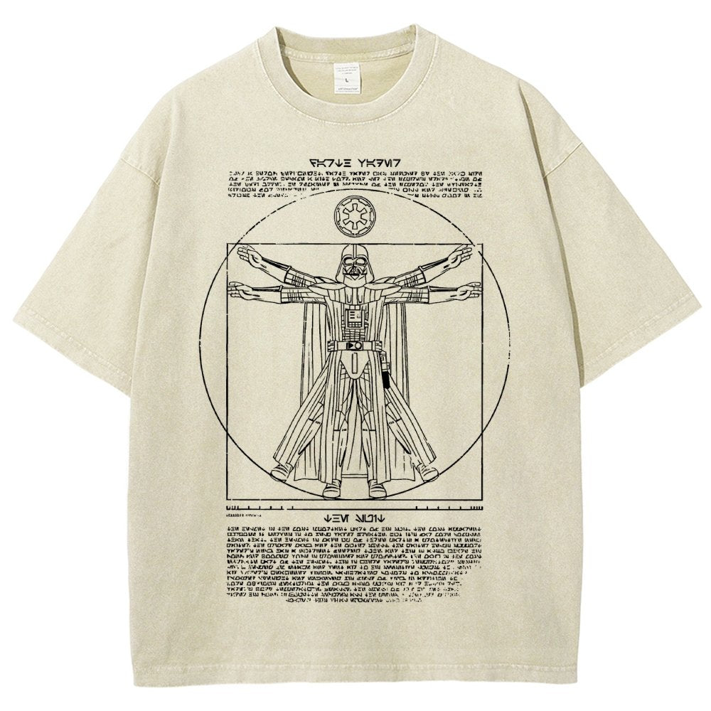 Vitruvian Darkside Vintage Distressed T-shirt