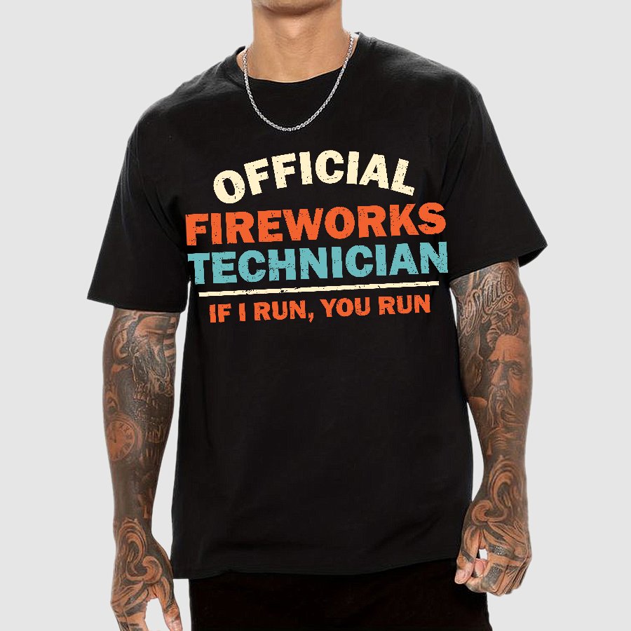 Official Fireworks Technician Geek T-Shirt