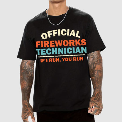 Official Fireworks Technician Geek T-Shirt