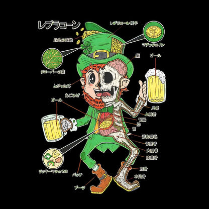 LEPRECHAUN ANATOMY-St. Patrick's Day Geek T-Shirt
