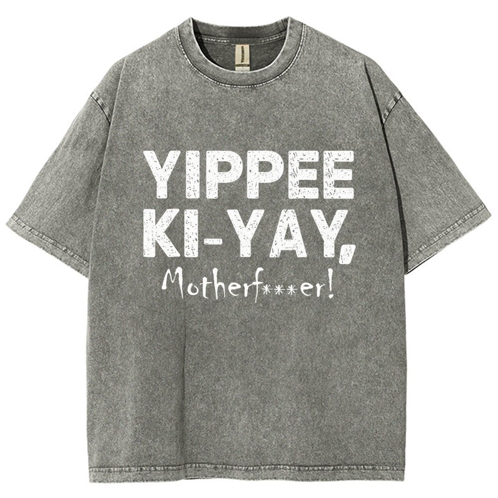 Yippee-Ki-Yay Vintage Distressed T-shirt