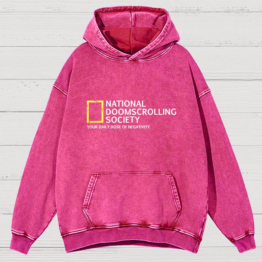 National Doomscrolling Society Vintage Distressed Hoodie