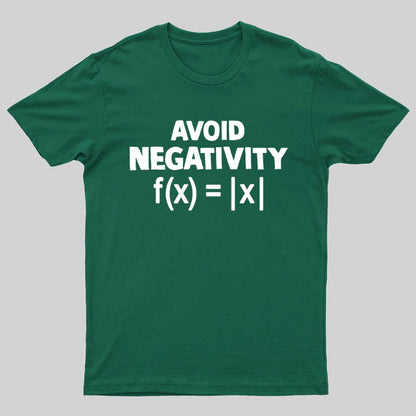 Avoid Negativity, Absolute Value, Geeky T-Shirt