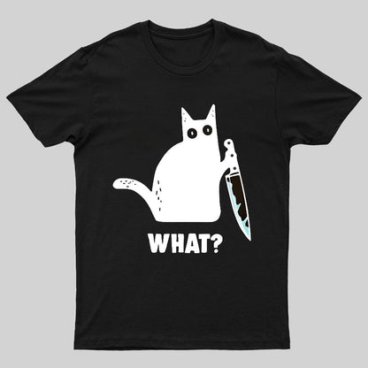 What？Funny Cat Geeky T-Shirt