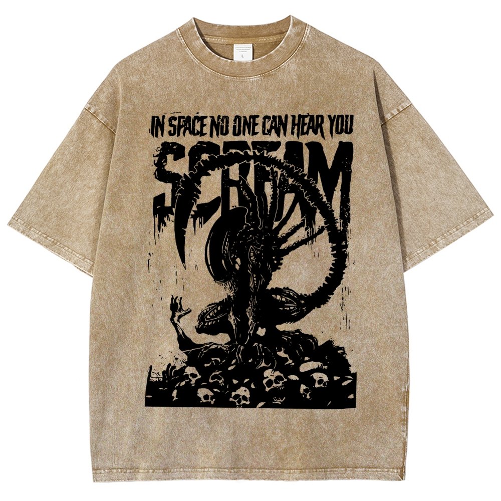 In Space No One Can Hear You Vintage Distressed T-shirt