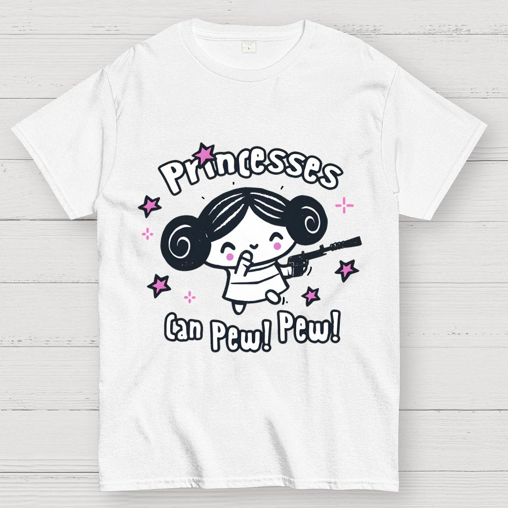 Princesses Can Pew! Pew! Too Geek T-Shirt