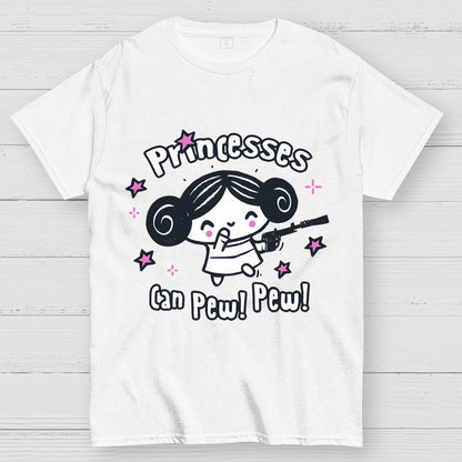 Princesses Can Pew! Pew! Too Geek T-Shirt