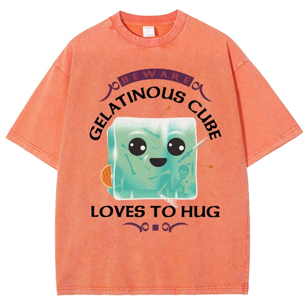 Gelatinous Cube Loves To Hug Vintage Distressed T-shirt