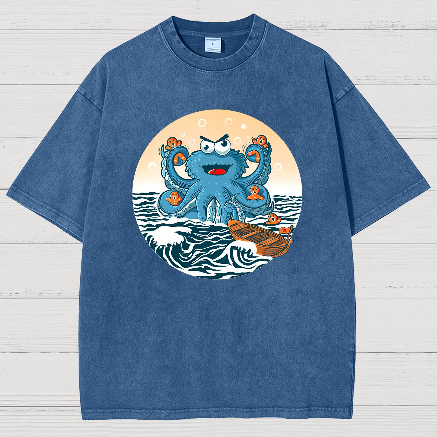 Cookie Kraken Attack Vintage Distressed T-shirt