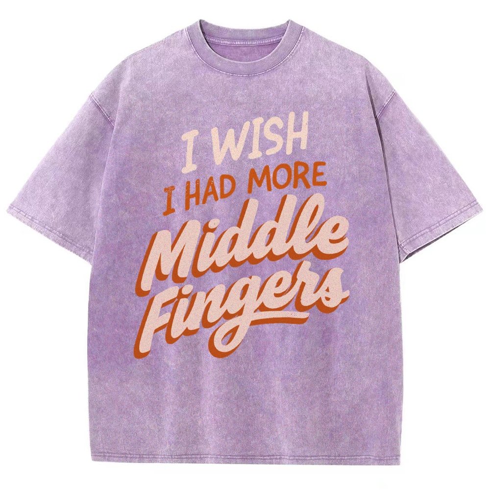 I Wish I Had More Middle Fingers Vintage Distressed T-shirt