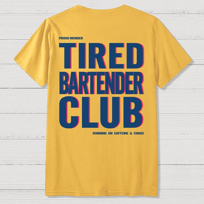 Tired Server Club Front And Back Printing Geek T-Shirt