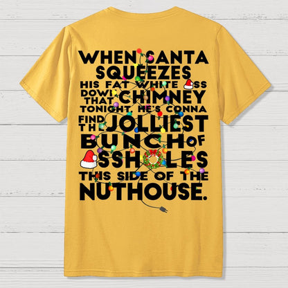 Christmas Vacation Jolliest Bunch Front And Back Printing Geek T-Shirt