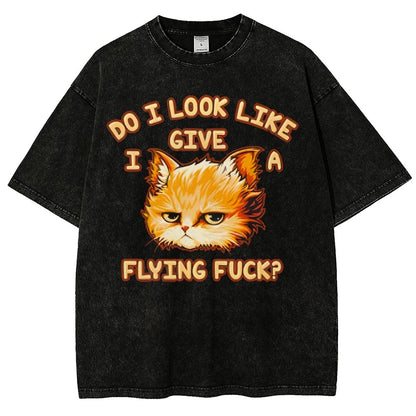 Do I Look Like I Give A Flying Fvck Vintage Distressed T-shirt