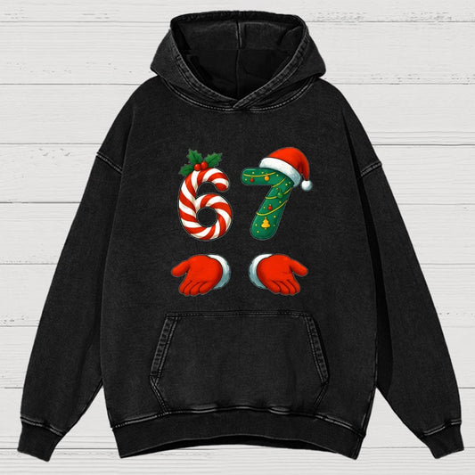 67 Christmas Vintage Distressed Hoodie