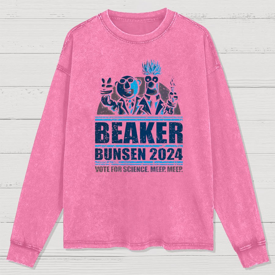 Vote For Science Washed Long Sleeve Tee