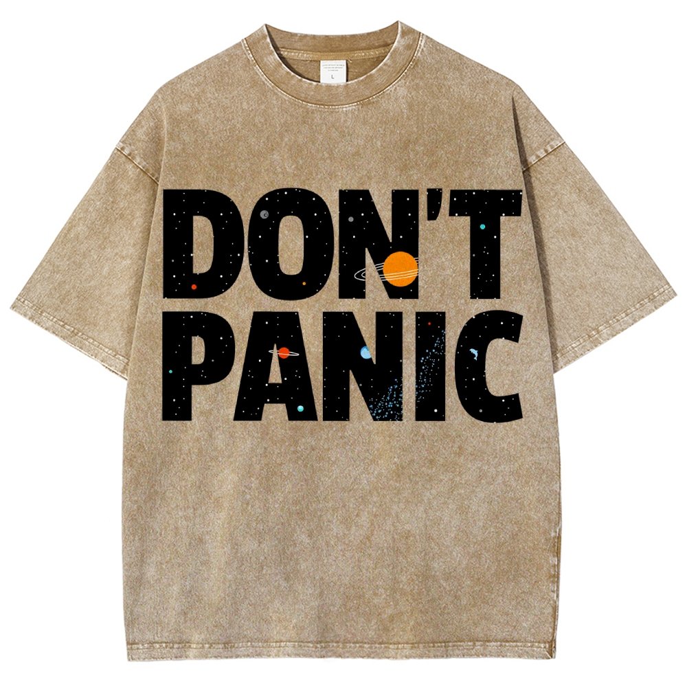 Don't Panic Vintage Distressed T-shirt