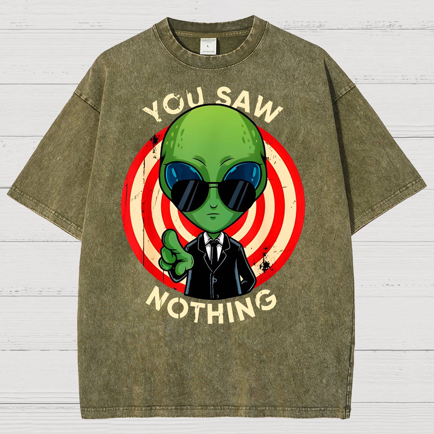 You Saw Nothing! Vintage Distressed T-shirt