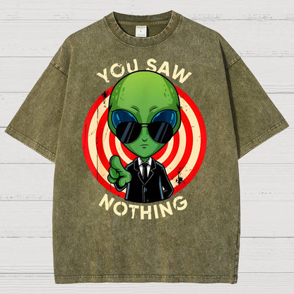 You Saw Nothing! Vintage Distressed T-shirt
