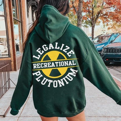 Legalize plutonium recreational Printed Back Unisex Cotton Hoodie
