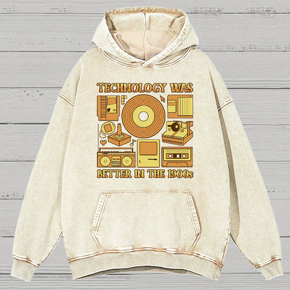 Technology Was Better In The 1900s Vintage Distressed Hoodie