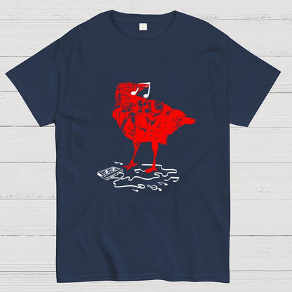 Crow Broken Cassete Tape Geek T-Shirt