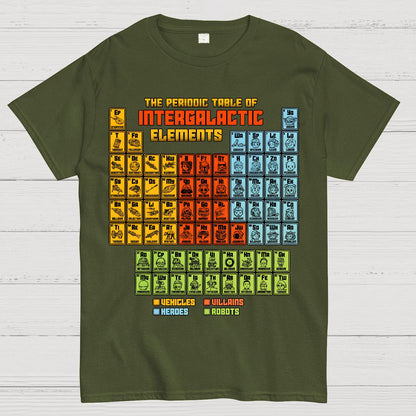 The Periodic Table of Intergalactic Elements Geek T-Shirt