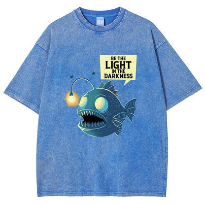 Funny Anglerfish Vintage Distressed T-shirt