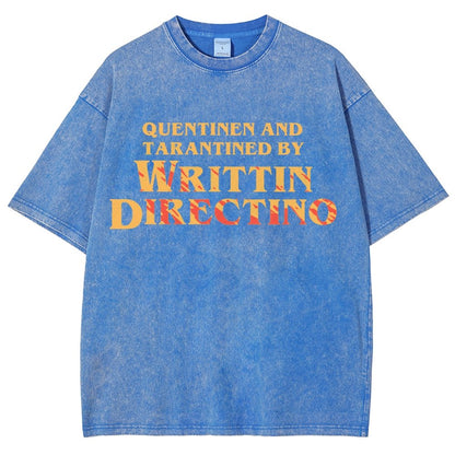 Writtin Directino Vintage Distressed T-shirt