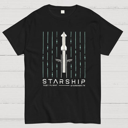 Starship Test Flight Nerdy T-Shirt