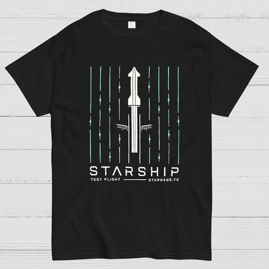 Starship Test Flight Nerdy T-Shirt