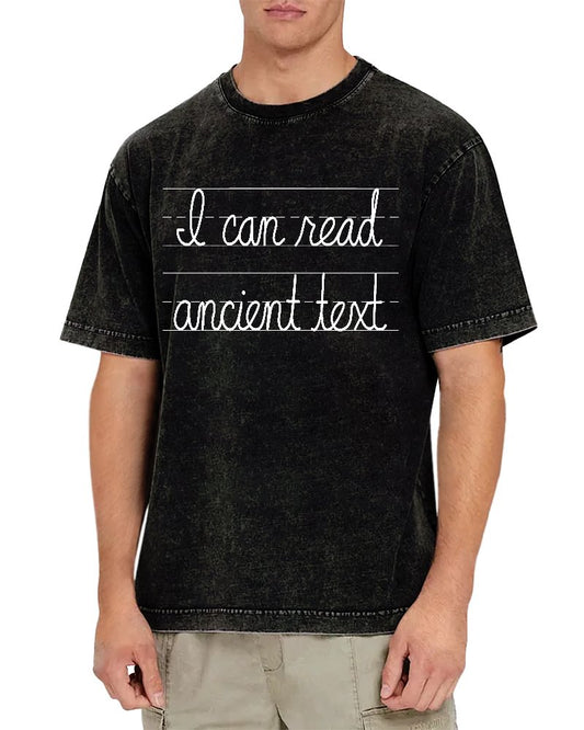 Ancient Text Vintage Distressed T-shirt