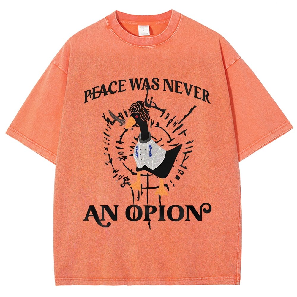 Peace Was Never An Opion Vintage Distressed T-shirt