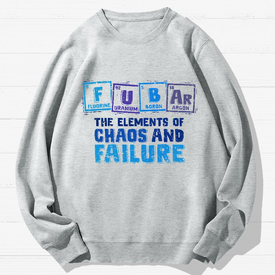 Elements Of Chaos And Failure Geek Cotton Sweatshirt