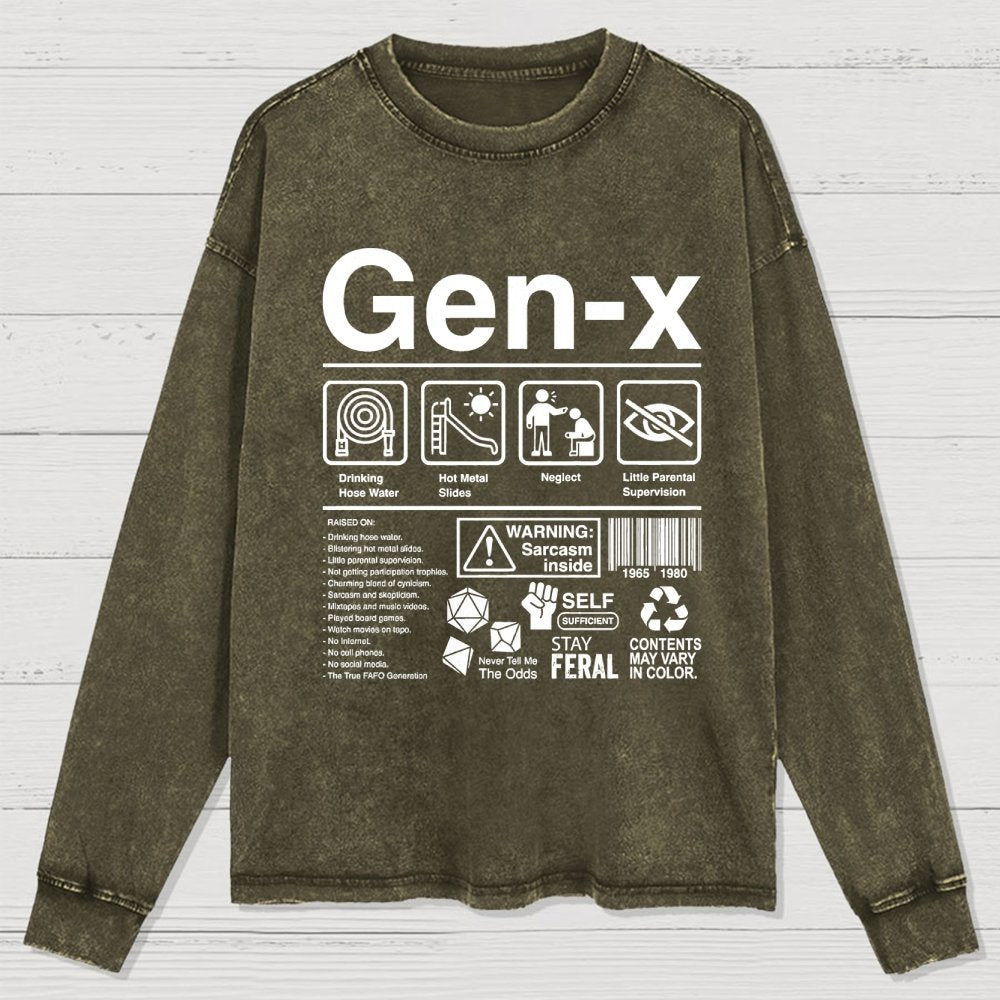 Gen X Label Washed Long Sleeve Tee