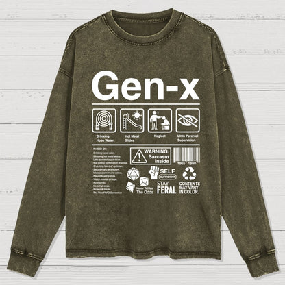 Gen X Label Washed Long Sleeve Tee