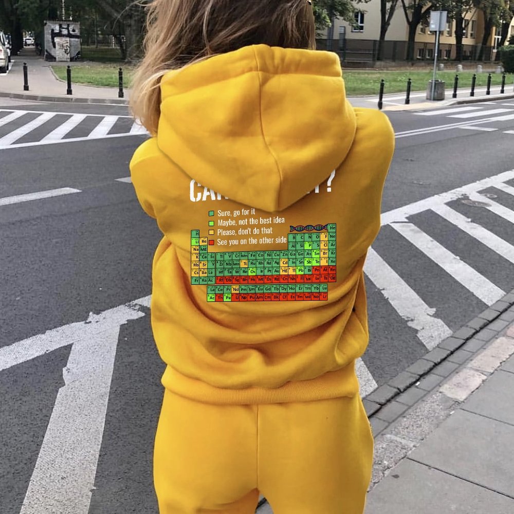 Can I Lick It Printed Back Unisex Cotton Hoodie